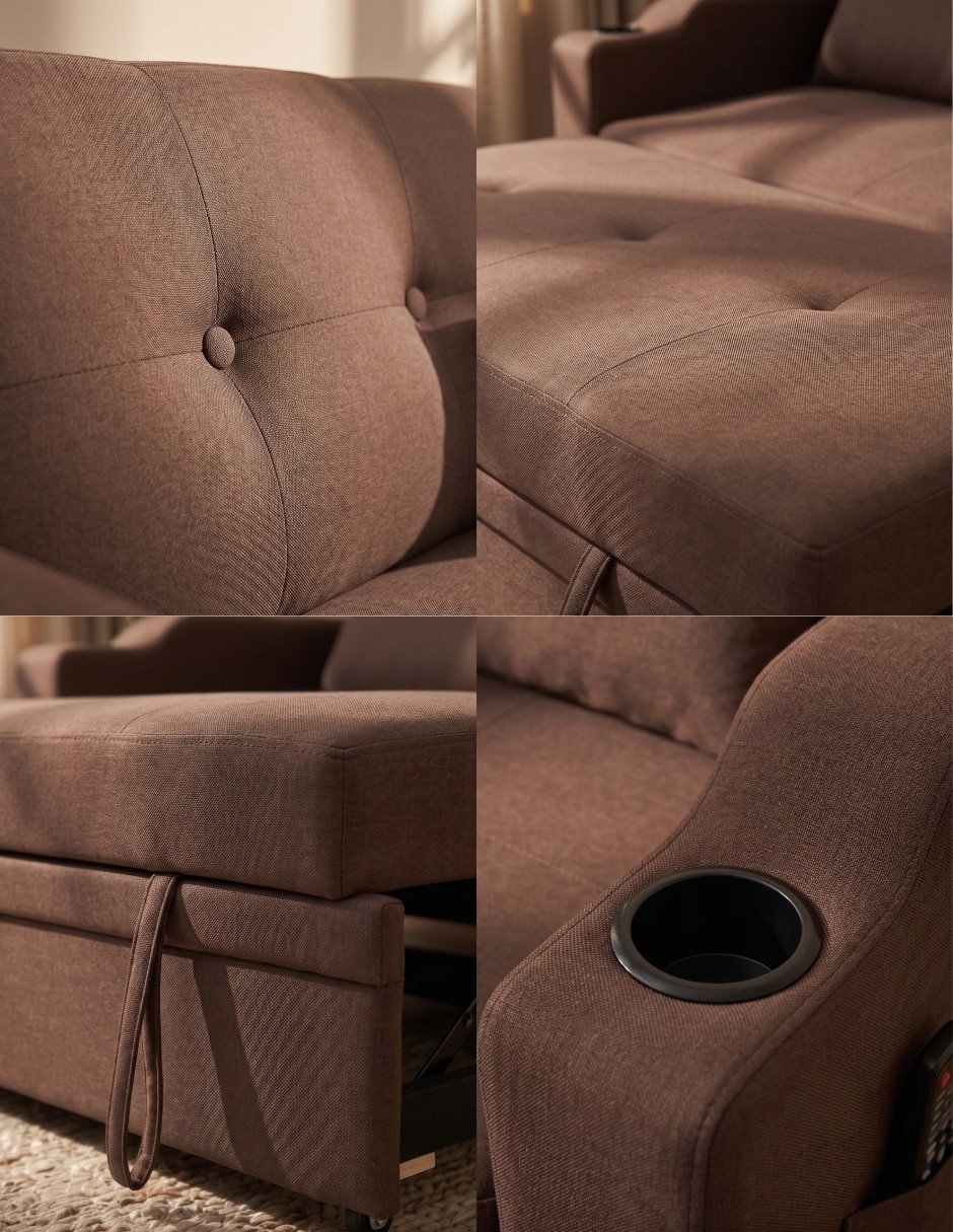 Sofá cama armable Sander Gris Claro